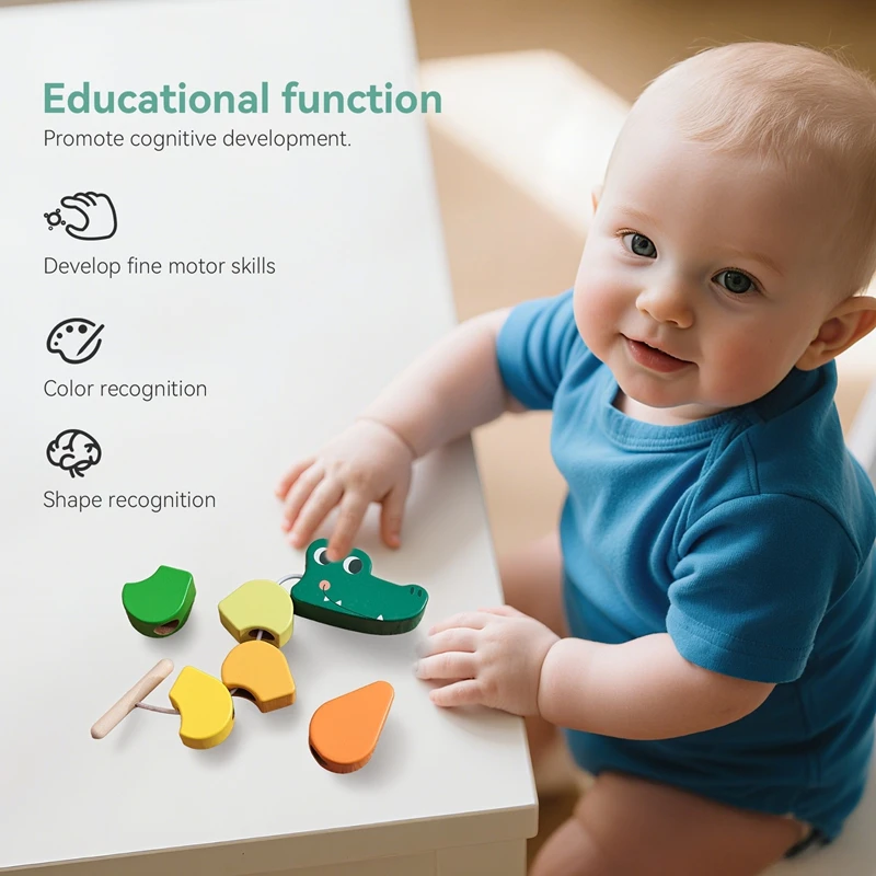 Wooden Montessor Crocodile Bead String Is An Educational And Educational Toy Its Main Body Is In The Shape Of A Wooden Crocodile
Wooden Montessor Crocodile Bead String Is An Educational And Educational Toy Its Main Body Is In The Shape Of A Wooden Crocodile