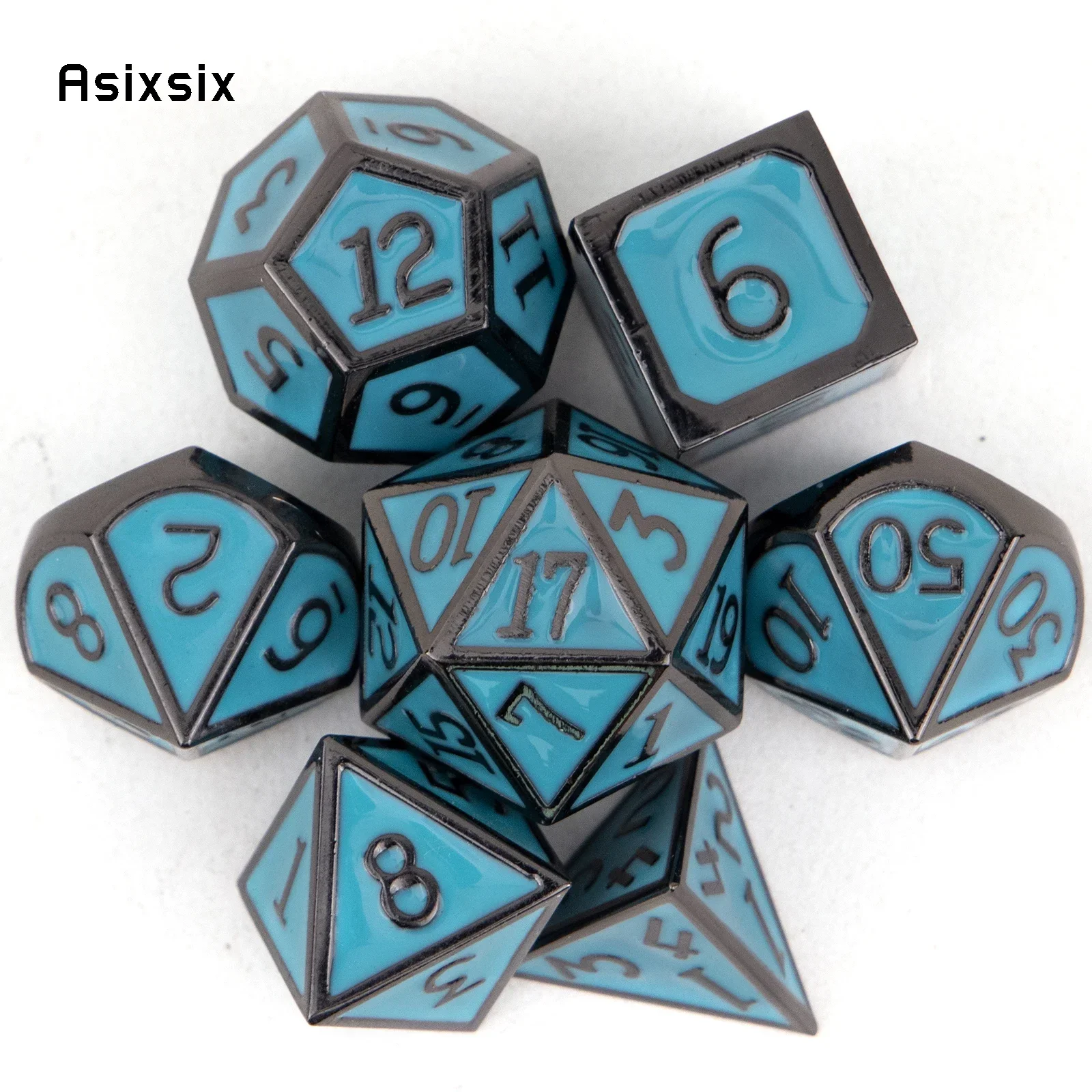 7 Pcs Black Green Standard Metal Dice Solid Metal Polyhedral Dice Set Suitable For Role-Playing RPG Gift Card Game
7 Pcs Black Green Standard Metal Dice Solid Metal Polyhedral Dice Set Suitable For Role-Playing RPG Gift Card Game