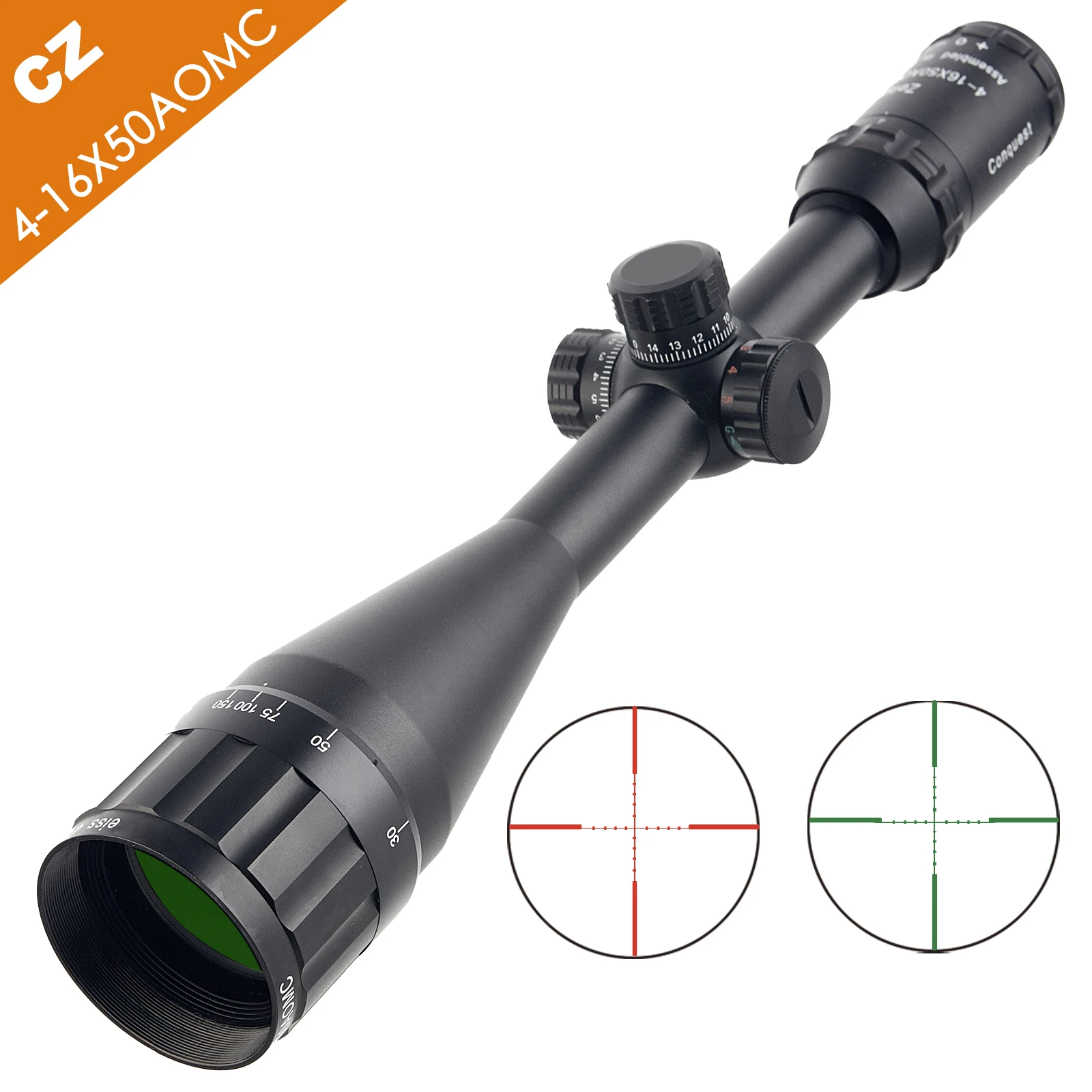 Rifle Scope 4-16X50AOMC Red Green Rangefinder Illuminated Optical Sniper Hunting ScopesTelescopic Sight
Rifle Scope 4-16X50AOMC Red Green Rangefinder Illuminated Optical Sniper Hunting ScopesTelescopic Sight