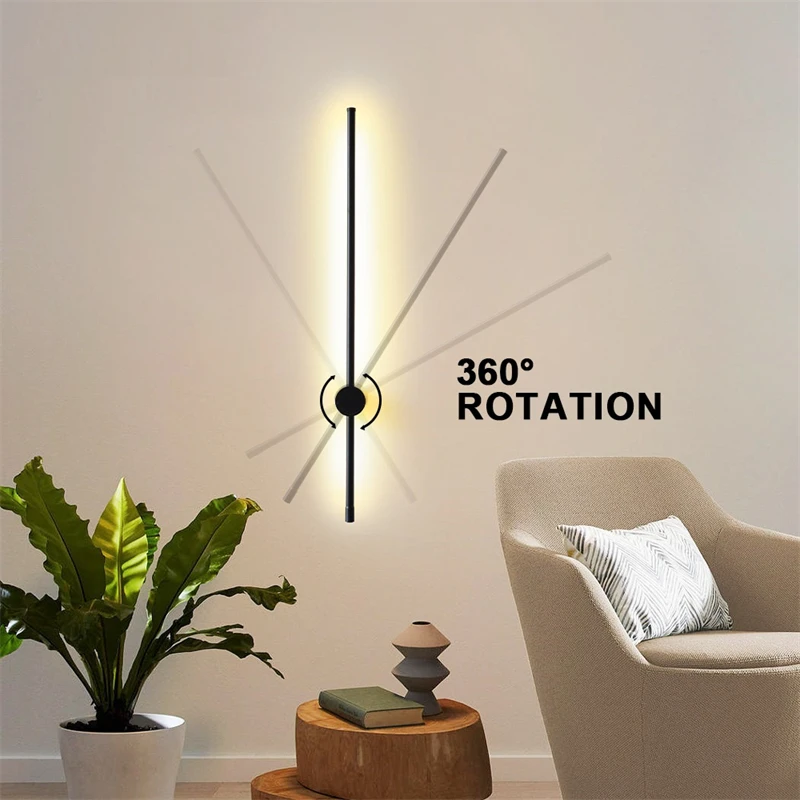 Modern Minimalist LED Wall Lamp Home Decoration Bedroom Bedside Rotary Sconces Long Strip Ambient Lighting Bathroom Mirror Light
Modern Minimalist LED Wall Lamp Home Decoration Bedroom Bedside Rotary Sconces Long Strip Ambient Lighting Bathroom Mirror Light