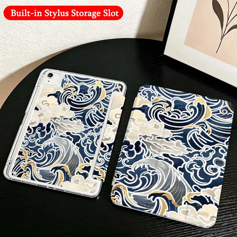 Blue Wave Cloud For iPad Mini Pro Air 5 6 7 8 9 10th 11th 11 9.7 10.9 13 inch Transparent Y-Shaped Folding Tablet Case
Blue Wave Cloud For iPad Mini Pro Air 5 6 7 8 9 10th 11th 11 9.7 10.9 13 inch Transparent Y-Shaped Folding Tablet Case