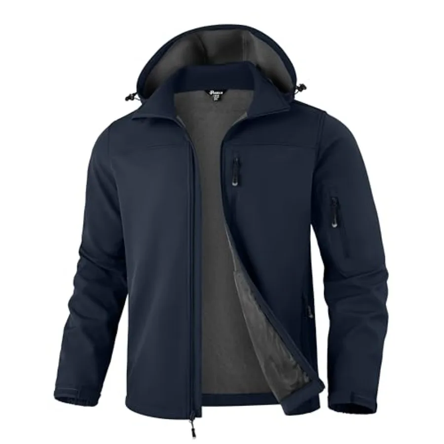 Pudolla Men's Softshell Jacket Fleece Lined Water Resistant Hooded Winter Coats for Men Outdoor Work Hiking with Pockets
Pudolla Men's Softshell Jacket Fleece Lined Water Resistant Hooded Winter Coats for Men Outdoor Work Hiking with Pockets