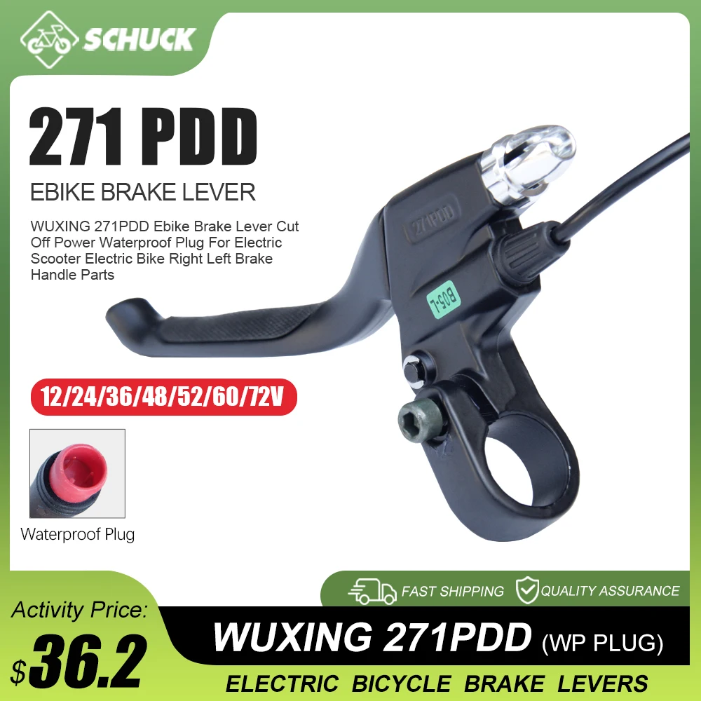 WUXING 271PDD электрический велосипедный тормозной рычаг отключения питания электрический велосипед электронный скутер Ebreak водонепроницаемый 2-контактный разъем
WUXING 271PDD электрический велосипедный тормозной рычаг отключения питания электрический велосипед электронный скутер Ebreak водонепроницаемый 2-контактный разъем
