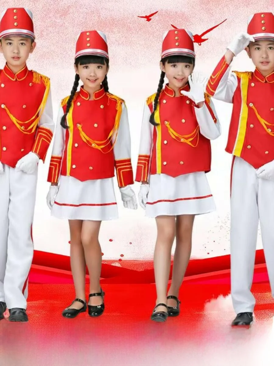 Children's Performance Costume Drum Corps Flag Raising Ceremony Kindergarten Primary School Middle School Stage Outfit
Children's Performance Costume Drum Corps Flag Raising Ceremony Kindergarten Primary School Middle School Stage Outfit