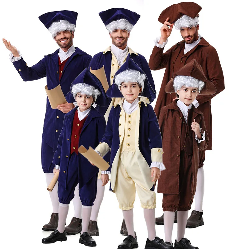 Halloween Medieval New Style Children Adults Washington President Cosplay Retro Dance Performance Costume Polyester Fiber
Halloween Medieval New Style Children Adults Washington President Cosplay Retro Dance Performance Costume Polyester Fiber