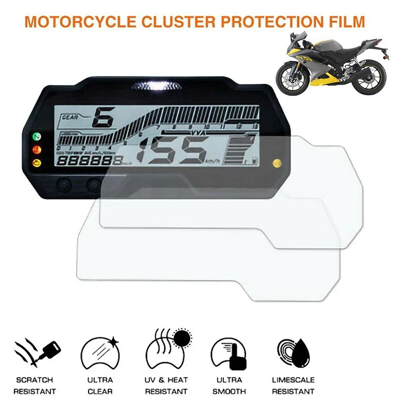 2 Set Motorcycle Instrument Protection Film Meter Screen Protector Film for Yamaha R15 V3 2017-2020 MT-15 2018-2020
2 Set Motorcycle Instrument Protection Film Meter Screen Protector Film for Yamaha R15 V3 2017-2020 MT-15 2018-2020