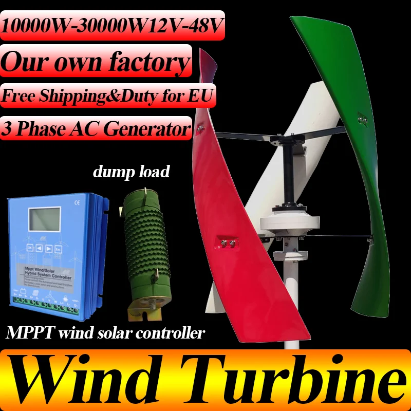 30KW Alternative Energy Generator Free Energy Vertical Axis Permanent Maglev Wind Turbine Generator With MPPT Controller
30KW Alternative Energy Generator Free Energy Vertical Axis Permanent Maglev Wind Turbine Generator With MPPT Controller