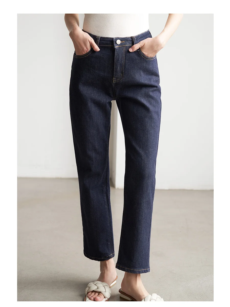 LIMONN Casual High Waist Straight Leg Jeans Women's Elastic Nine-Piece Pants Autumn New Sle Cotton Stretch Denim
LIMONN Casual High Waist Straight Leg Jeans Women's Elastic Nine-Piece Pants Autumn New Sle Cotton Stretch Denim