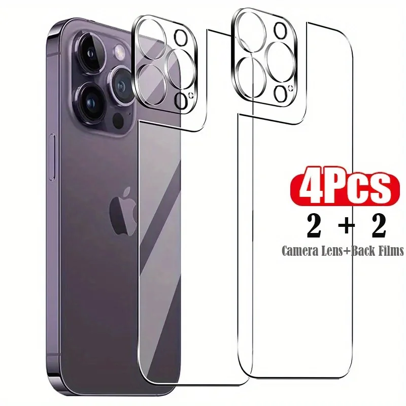 4in1 Clear Phone Tempered Glass for iPhone 16 pro Max with 2 Back Glass And 2 Lens Glass Protective Screen Film
4in1 Clear Phone Tempered Glass for iPhone 16 pro Max with 2 Back Glass And 2 Lens Glass Protective Screen Film