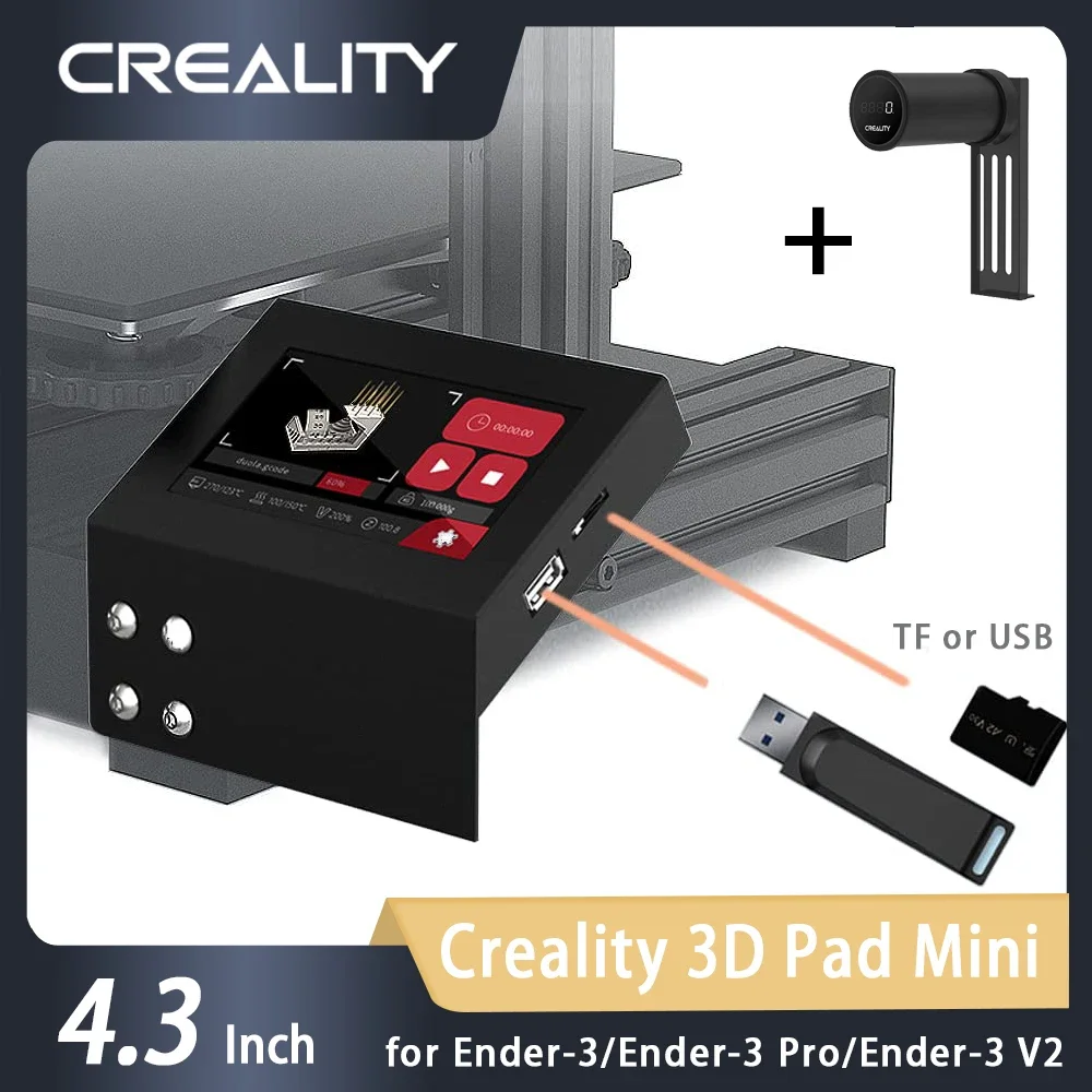 Creality 3D Pad Mini 4.3 Inches Touch Screen Upgrade Kit 32bit Motherboard for Ender 3/Ender 3 Pro/Ender 3 V2 3d Printer Parts
Creality 3D Pad Mini 4.3 Inches Touch Screen Upgrade Kit 32bit Motherboard for Ender 3/Ender 3 Pro/Ender 3 V2 3d Printer Parts