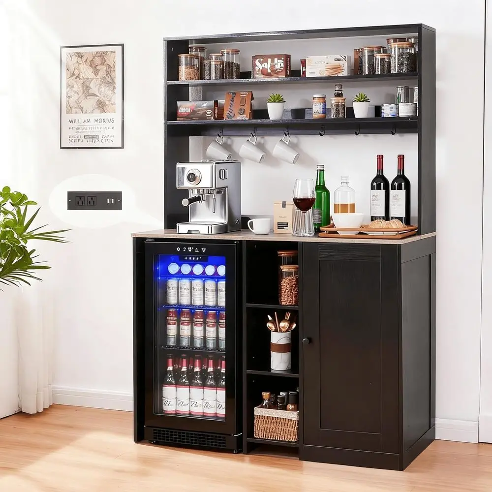 Compact Power Outlet Cabinet for Coffee and Wine Storage, Ideal for Home Bars in Kitchen, Dorm, and Living Room
Compact Power Outlet Cabinet for Coffee and Wine Storage, Ideal for Home Bars in Kitchen, Dorm, and Living Room