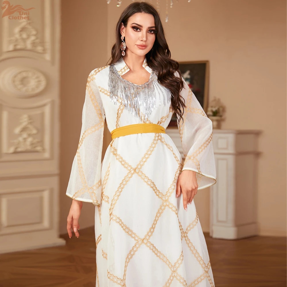 Uni 2025, новинка Eid Ramadan, элегантные мусульманские женщины, Абая, Рамадан, вечерние длинные платья, женский халат в Дубае, марокканский кафтан
Uni 2025, новинка Eid Ramadan, элегантные мусульманские женщины, Абая, Рамадан, вечерние длинные платья, женский халат в Дубае, марокканский кафтан