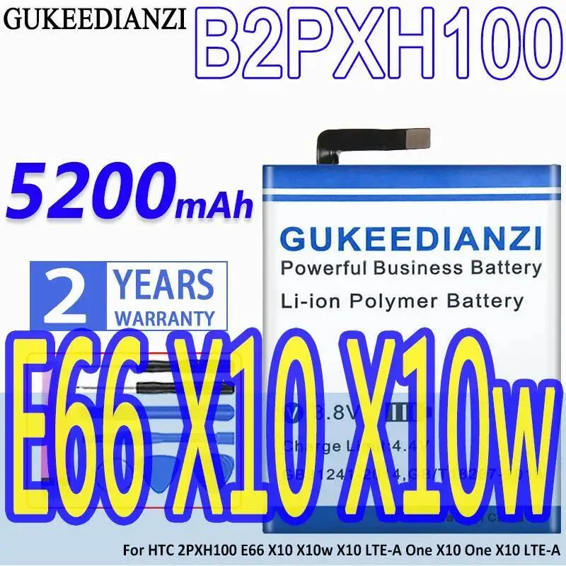 Аккумулятор мобильного телефона B2PXH100, черная версия 5200 мАч для HTC One X10 Lte-A 2PXH100 E66 X10w
Аккумулятор мобильного телефона B2PXH100, черная версия 5200 мАч для HTC One X10 Lte-A 2PXH100 E66 X10w