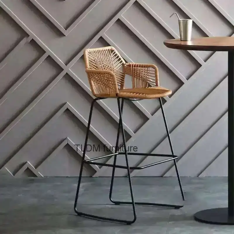 Bar Furniture Restaurant Cafe Leisure Bar Stool Nordic PP Rattan Bar Chair Household Outdoor Courtyard Back High Chairs
Bar Furniture Restaurant Cafe Leisure Bar Stool Nordic PP Rattan Bar Chair Household Outdoor Courtyard Back High Chairs