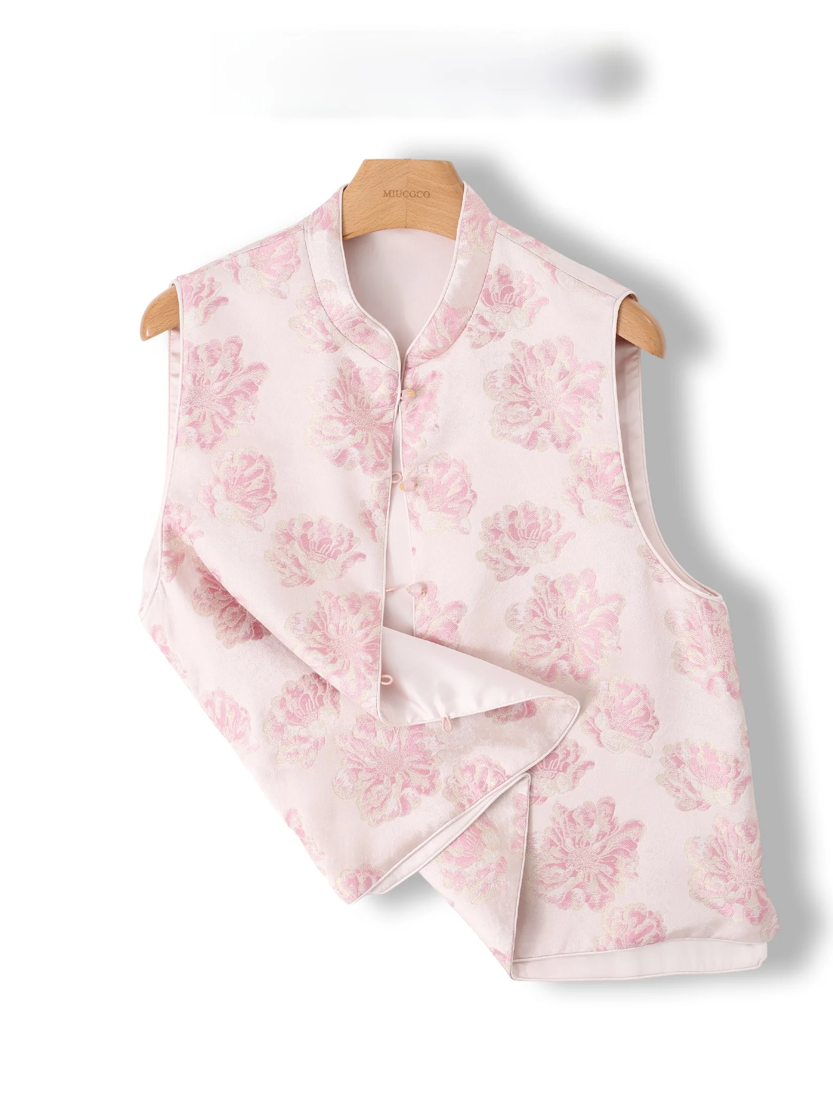 Elegant Pink Embroidered Stand Collar Vest Women's Fashion Layering Top Vintage Chinese Style Floral Design Single Button Clo...
Elegant Pink Embroidered Stand Collar Vest Women's Fashion Layering Top Vintage Chinese Style Floral Design Single Button Clo...