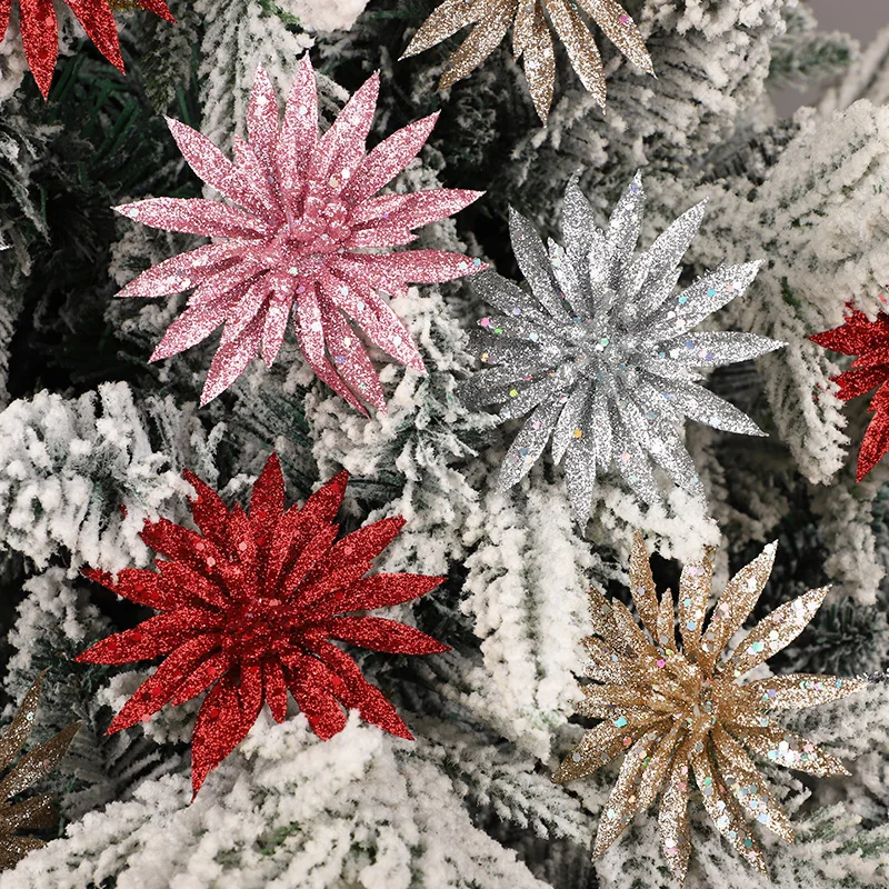 3/6Pcs Big Christmas Artificial Flower Picks Glitter Xmas Tree Hanging Ornaments Christmas Decoration For Home New Year DIY Gift
3/6Pcs Big Christmas Artificial Flower Picks Glitter Xmas Tree Hanging Ornaments Christmas Decoration For Home New Year DIY Gift