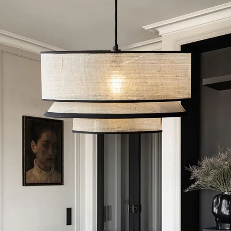 Nordic Creative Fabric Pendant Lights Dining Living Room Kitchen Homestay Chandelier Decoration Tiered Hanging Lamps Luminaires
Nordic Creative Fabric Pendant Lights Dining Living Room Kitchen Homestay Chandelier Decoration Tiered Hanging Lamps Luminaires