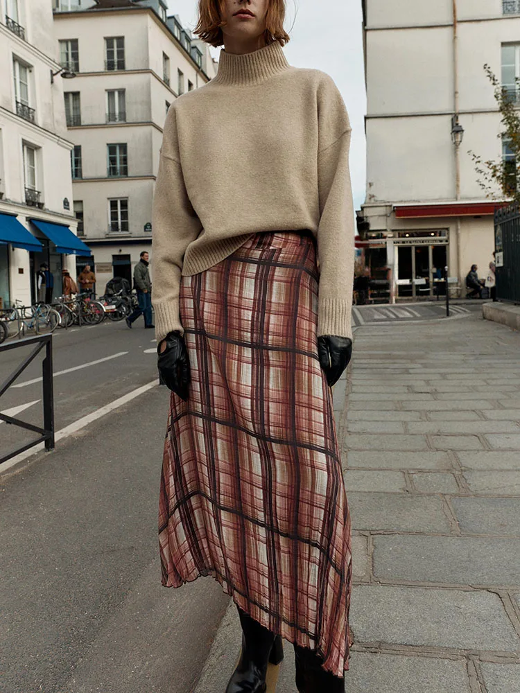 Faionable High Waist Pleated Plaid Midi Skirt Women's New Arrival Winter 2025 Sweet Sle Gingham Print Midi Skirt
Faionable High Waist Pleated Plaid Midi Skirt Women's New Arrival Winter 2025 Sweet Sle Gingham Print Midi Skirt