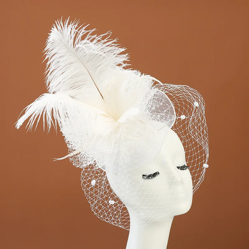 Bridal Hat Veil Headwear Elegant Evening Dress Cheongsam Dress Mesh Feather Retro Hair Accessories
Bridal Hat Veil Headwear Elegant Evening Dress Cheongsam Dress Mesh Feather Retro Hair Accessories