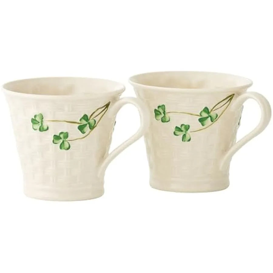 Belleek Classic Shamrock Керамическая кофейная кружка - Фарфоровая керамическая кружка ручной работы - Набор керамических кофейных чашек на 8 унций - Коллекционная B
Belleek Classic Shamrock Керамическая кофейная кружка - Фарфоровая керамическая кружка ручной работы - Набор керамических кофейных чашек на 8 унций - Коллекционная B