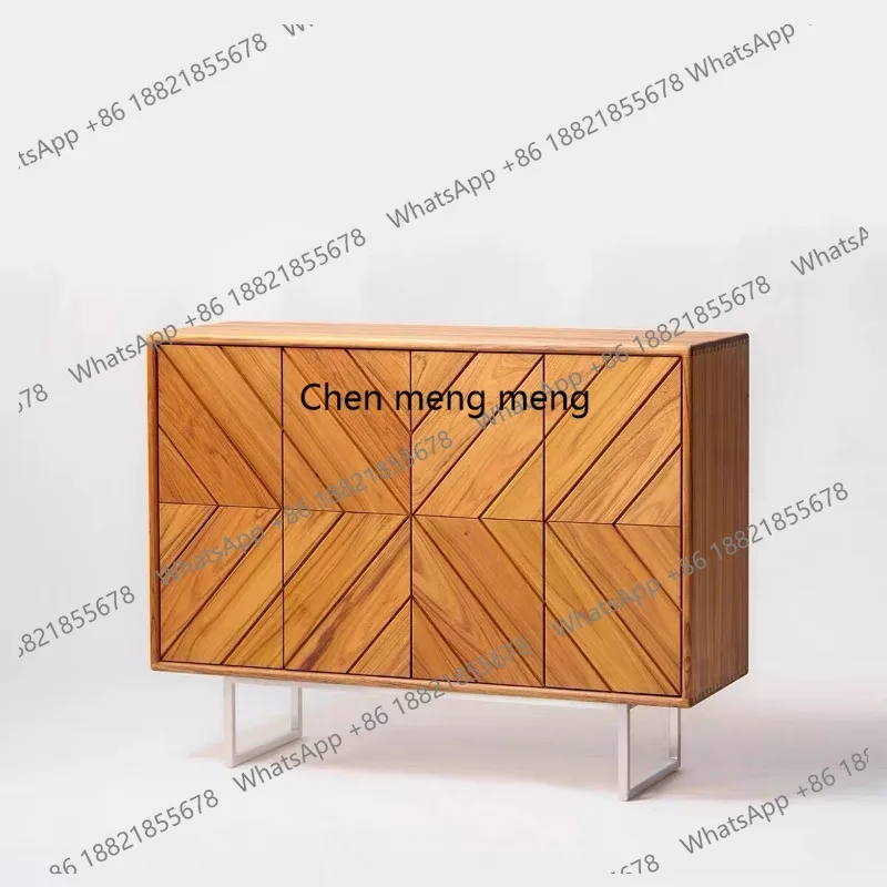 Teak dining side cabinet living room wall solid wood locker modern simple light luxury log storage cabinet
Teak dining side cabinet living room wall solid wood locker modern simple light luxury log storage cabinet