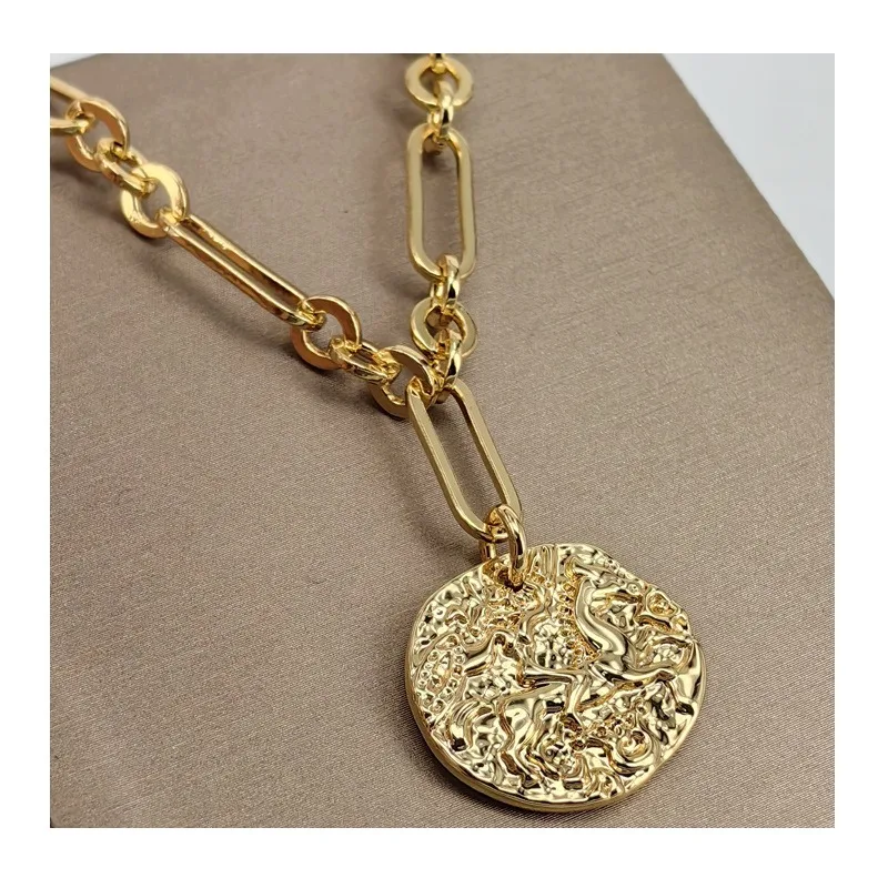 Retro Personalized Relief Necklace Plated Real Gold Handmade Copper Chain Women's Pendant Qingdao Jewelry Short URL
Retro Personalized Relief Necklace Plated Real Gold Handmade Copper Chain Women's Pendant Qingdao Jewelry Short URL