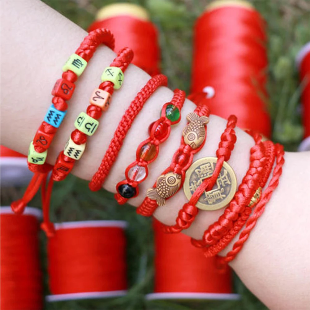 Red String Bracelet DIY Cord H woven Decorative Polyester Long Rope Design Braided Jewelry Accessories Wear Resistant Material
Red String Bracelet DIY Cord H woven Decorative Polyester Long Rope Design Braided Jewelry Accessories Wear Resistant Material