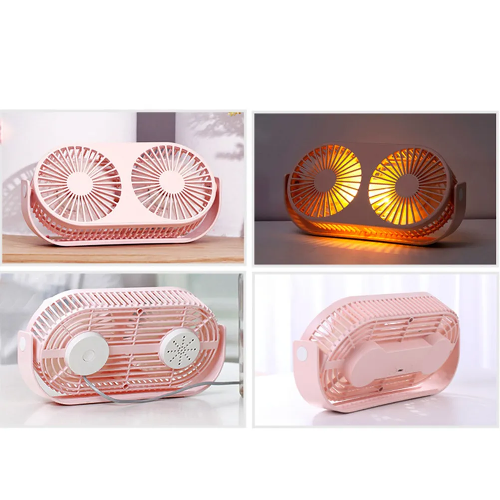 1Pcs Dual Head Fan Mini Desktop USB Charging LED Night Light Pink ABS Silicone Portable Tabletop Fan 360 Rotation Aromatherapy
1Pcs Dual Head Fan Mini Desktop USB Charging LED Night Light Pink ABS Silicone Portable Tabletop Fan 360 Rotation Aromatherapy