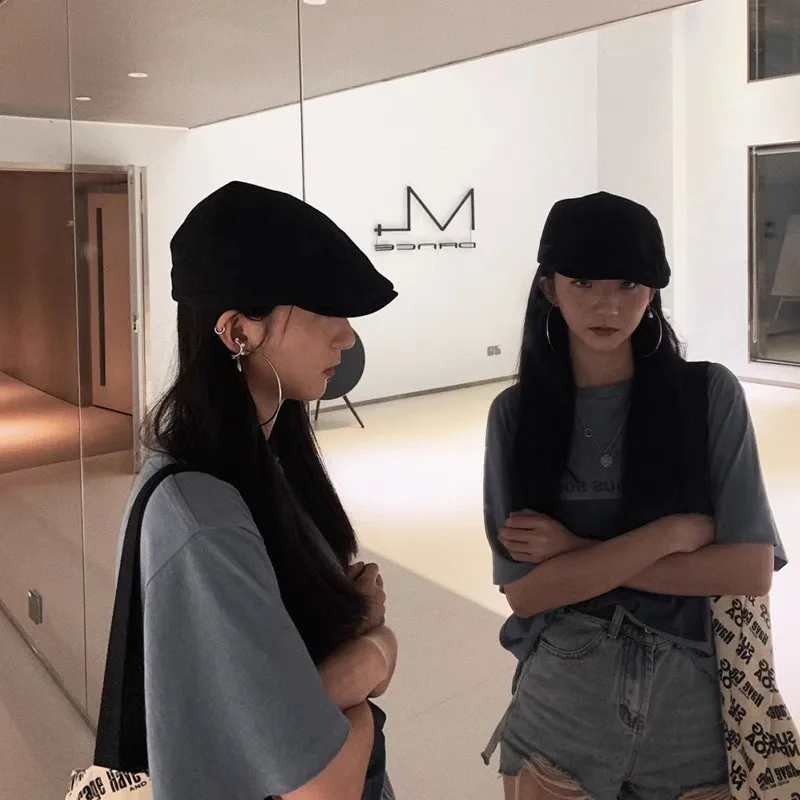 Black Beret Ladies Spring Hat Autumn all-match Cap Summer Vintage Face Small Forward Women Men Outdoor Fashion M541
Black Beret Ladies Spring Hat Autumn all-match Cap Summer Vintage Face Small Forward Women Men Outdoor Fashion M541