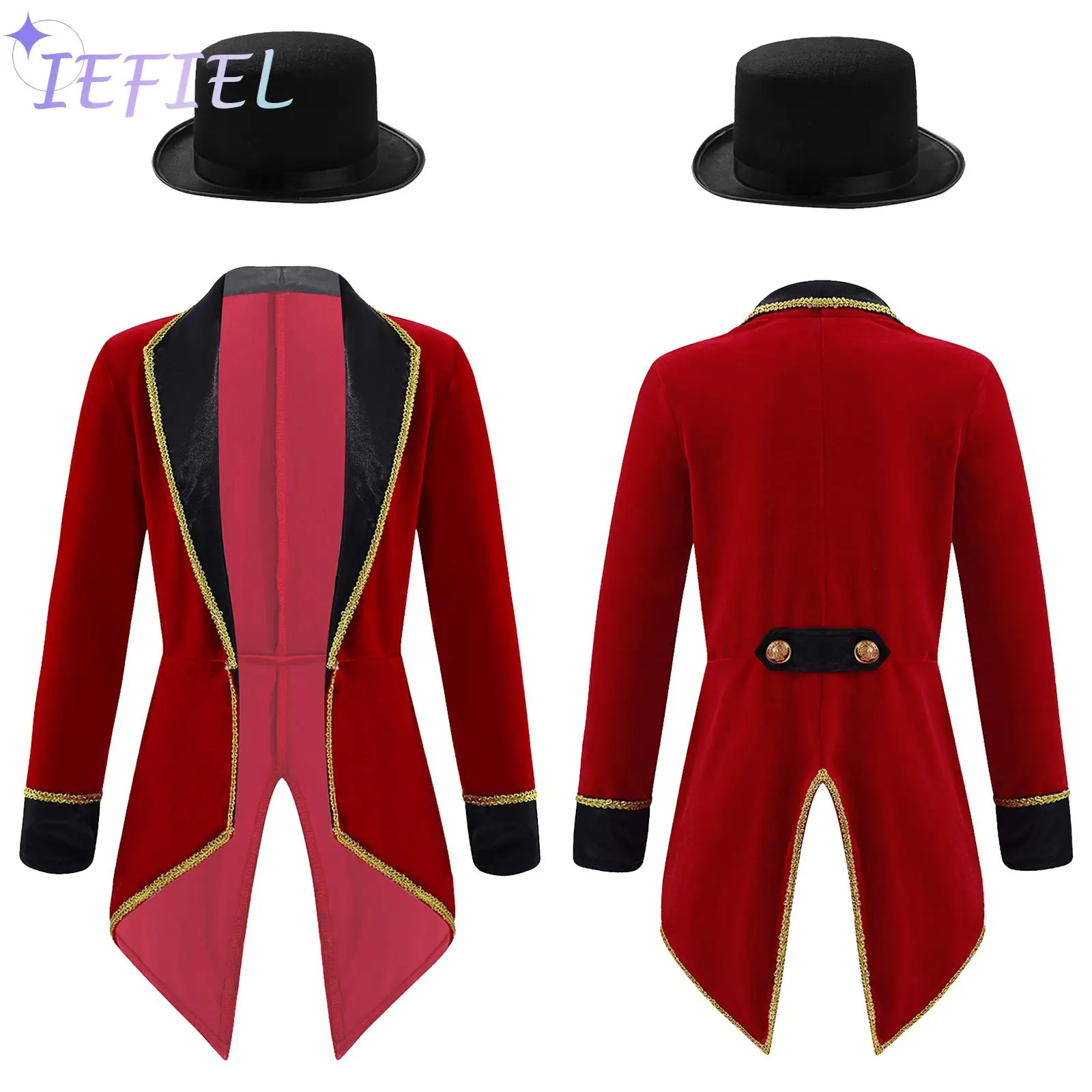 Kids Steampunk Victorian Style Jacket Gothic Tailcoat Magician Showman Costume Magician Cosplay Outfits Children Fancy Dress Up
Kids Steampunk Victorian Style Jacket Gothic Tailcoat Magician Showman Costume Magician Cosplay Outfits Children Fancy Dress Up