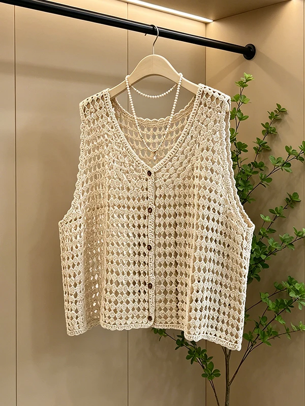 plus Size Summer 2026 Fashion Hollow out Hook Flower Slimming Versatile Open Cardigan Vest Outerwear Top Commute Style Daily Use
plus Size Summer 2026 Fashion Hollow out Hook Flower Slimming Versatile Open Cardigan Vest Outerwear Top Commute Style Daily Use