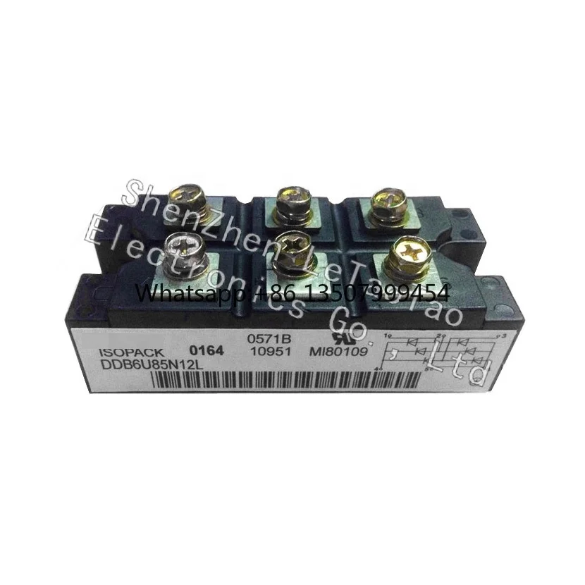 STOCK Fast Delivery LOW PRICE DDB6U85N16KOF IGBT Thyristor power module NEW AND ORIGINAL DIODE Thyristor SCR DIODE
STOCK Fast Delivery LOW PRICE DDB6U85N16KOF IGBT Thyristor power module NEW AND ORIGINAL DIODE Thyristor SCR DIODE