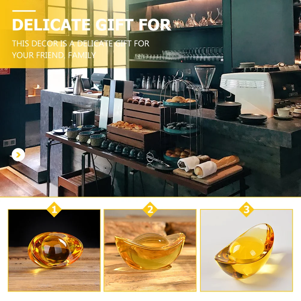 20Pcs Ingot Decorative Craft Creative Crystal Desktop Adornment Home Office Scene Decor Gold Ingot Adornment
20Pcs Ingot Decorative Craft Creative Crystal Desktop Adornment Home Office Scene Decor Gold Ingot Adornment