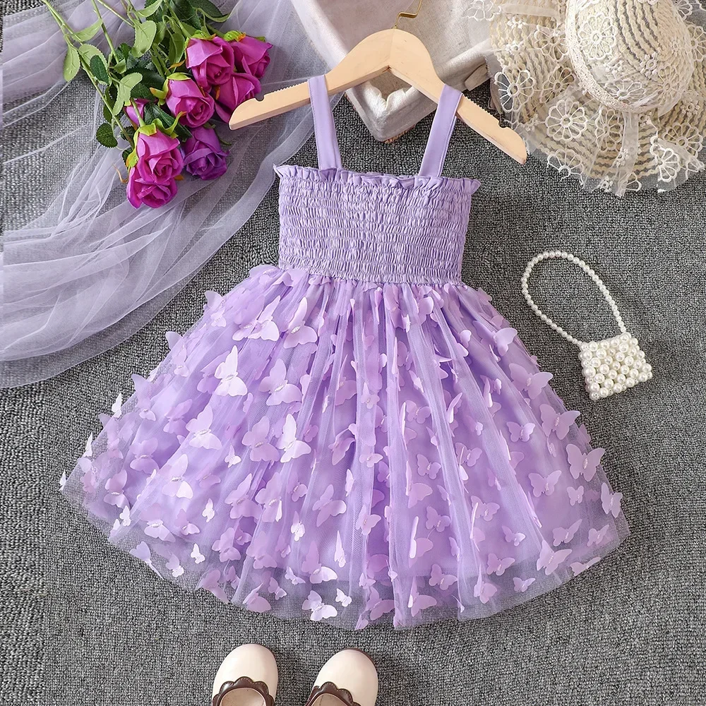 Toddler Kids Baby Girls Dress 3D Butterfly Tulle Solid Color Birthday Sleeveless Sling Dress Summer Sweet Casual Princess Dress
Toddler Kids Baby Girls Dress 3D Butterfly Tulle Solid Color Birthday Sleeveless Sling Dress Summer Sweet Casual Princess Dress
