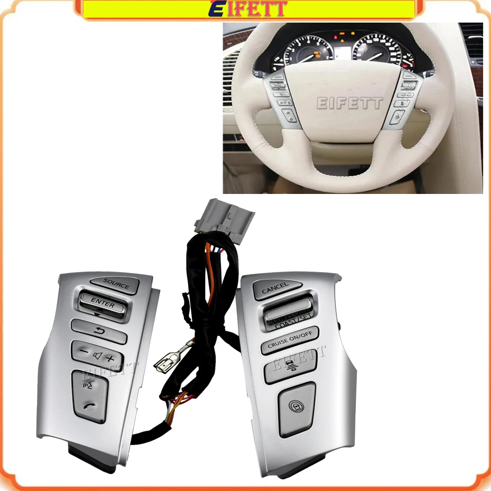 Кнопка управления Bluetooth, громкостью звука и круиз-контролем на руле для Nissan PATROL Y62 2012-2018, Infiniti QX56 QX80
Кнопка управления Bluetooth, громкостью звука и круиз-контролем на руле для Nissan PATROL Y62 2012-2018, Infiniti QX56 QX80