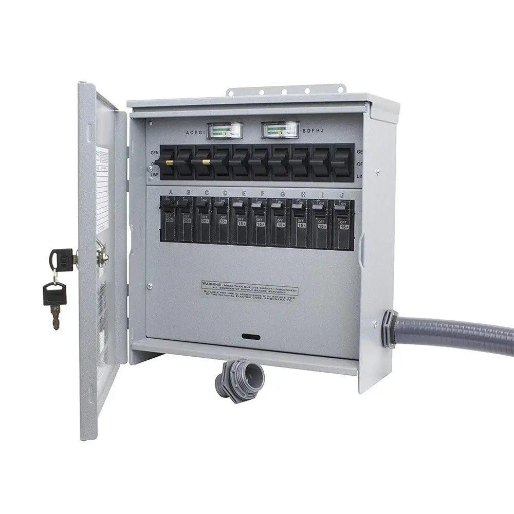 R510A Pro/Tran2 Наружный 50-амперный 10-контурный 2-контурный ручной резервный переключатель с входом питания CS6375
R510A Pro/Tran2 Наружный 50-амперный 10-контурный 2-контурный ручной резервный переключатель с входом питания CS6375