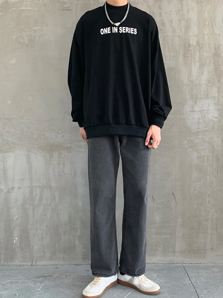 Loose Straight Leg Men's Jeans High Waist Zipper Closure Casual Long Pants Draping Black Grey Korean Style Autumn Winter New ...
Loose Straight Leg Men's Jeans High Waist Zipper Closure Casual Long Pants Draping Black Grey Korean Style Autumn Winter New ...