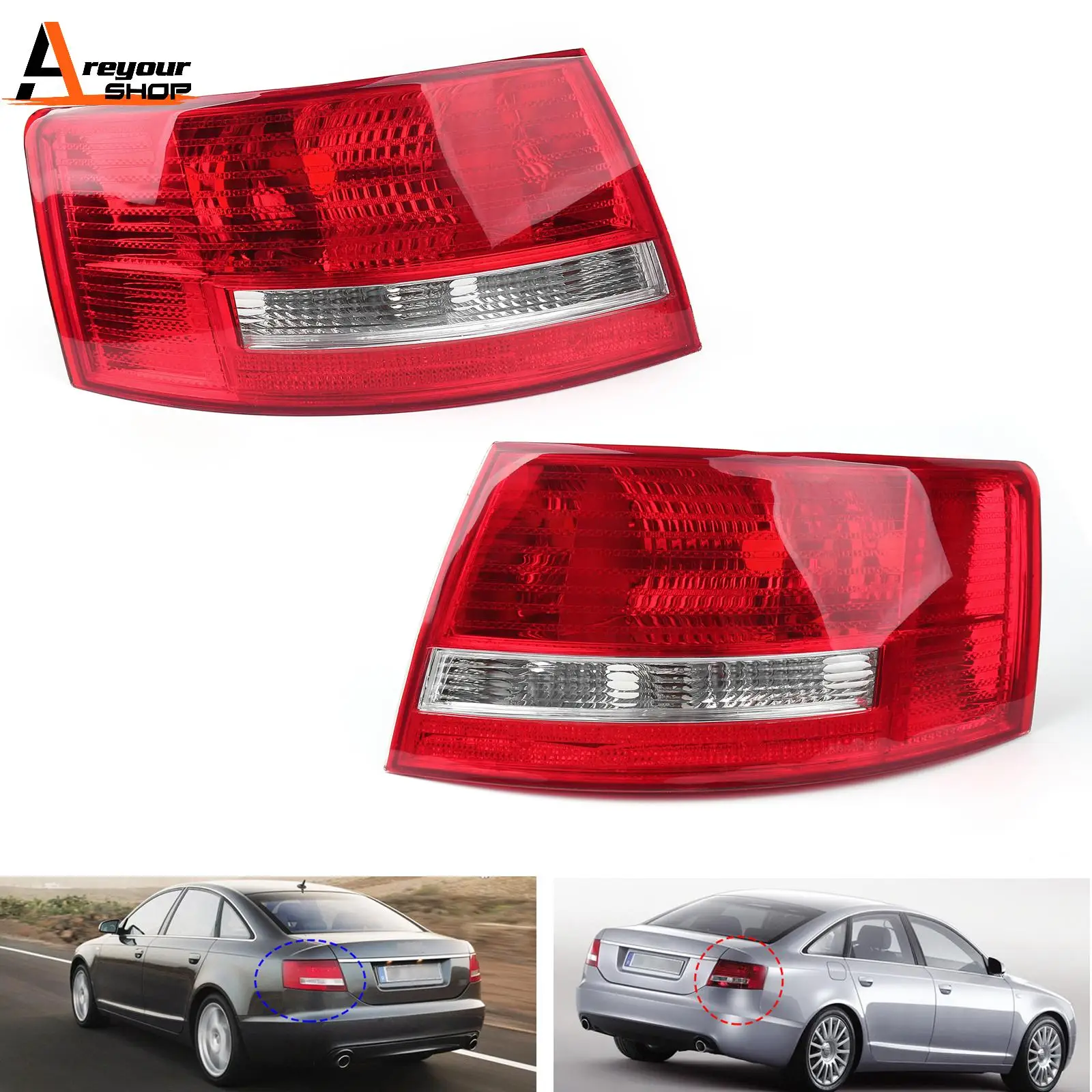 Areyourshop Left+Right Tail Light Cover For Audi A6 S6 2006 2007 2008 Quattro 4F5945096M Car Auto Parts
Areyourshop Left+Right Tail Light Cover For Audi A6 S6 2006 2007 2008 Quattro 4F5945096M Car Auto Parts