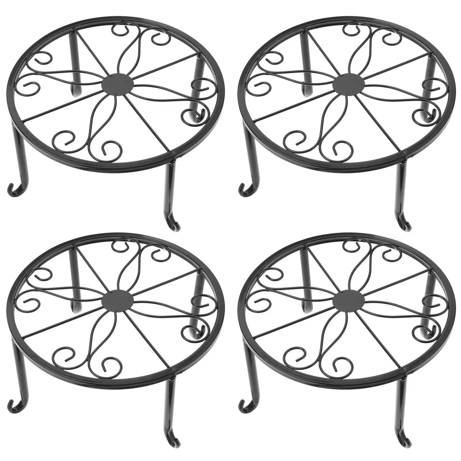 4 Pcs Iron Flower Pot Stand Durable Retro Design Indoor Hollow Shelf Plant Holder Metal Flowerpot Base Garden Supplies
4 Pcs Iron Flower Pot Stand Durable Retro Design Indoor Hollow Shelf Plant Holder Metal Flowerpot Base Garden Supplies