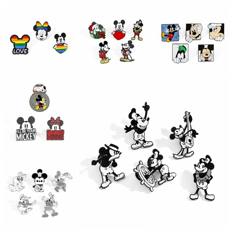 European and American Cartoon Character Mickey Brooch, Black and White Mickey Mouse Metal Badge, Diy Clothes, Bags, Accessories
European and American Cartoon Character Mickey Brooch, Black and White Mickey Mouse Metal Badge, Diy Clothes, Bags, Accessories