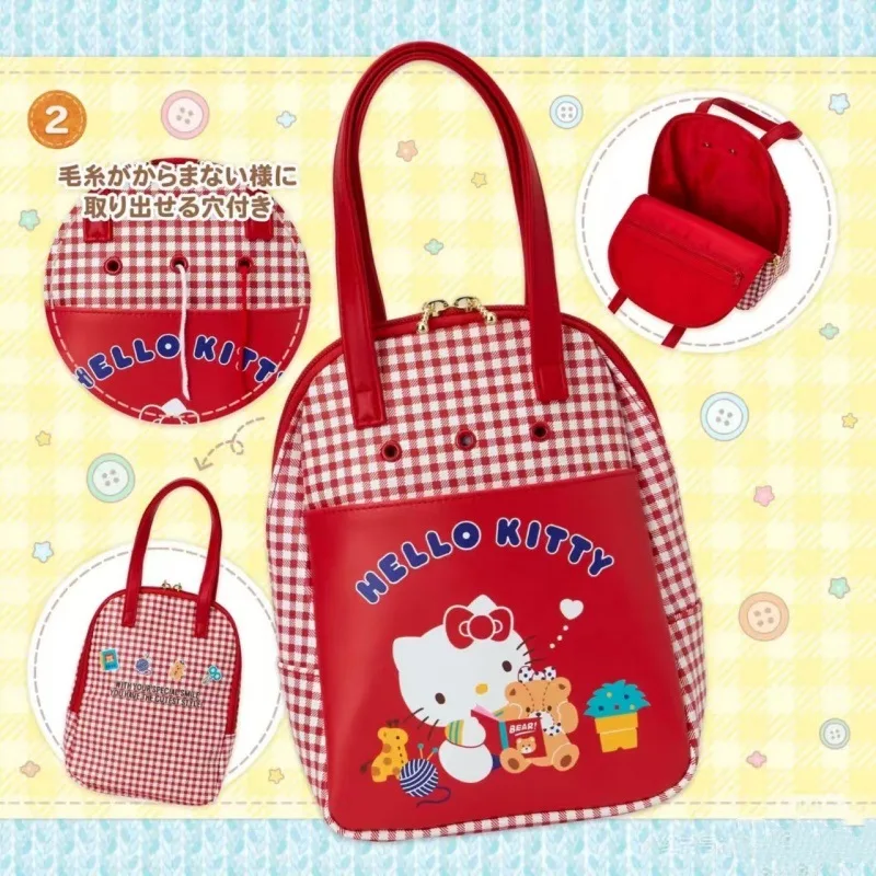 Hello Kitty Knitting Project Bag Red Checkered Tote Bag with Yarn Holes Crochet Bag for Knitting Supplies Storage for Fans
Hello Kitty Knitting Project Bag Red Checkered Tote Bag with Yarn Holes Crochet Bag for Knitting Supplies Storage for Fans