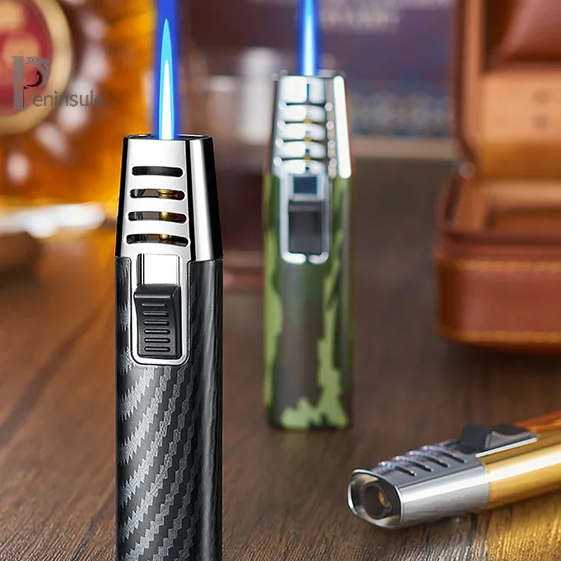 Windproof Metal Gas Torch Lighter Portable Cigar Lighter Powerful Turbo Inflatable Butane Jet Flame Lighter Kitchen BBQ Ignition
Windproof Metal Gas Torch Lighter Portable Cigar Lighter Powerful Turbo Inflatable Butane Jet Flame Lighter Kitchen BBQ Ignition