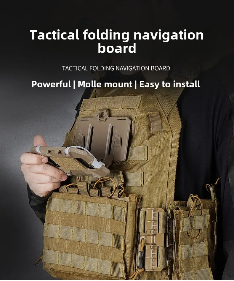 Tactical Navigation Board & Vest-Compatible Foldable Phone Mount - Durable, Multi-Functional Gear for Outdoor Precision Camping
Tactical Navigation Board & Vest-Compatible Foldable Phone Mount - Durable, Multi-Functional Gear for Outdoor Precision Camping