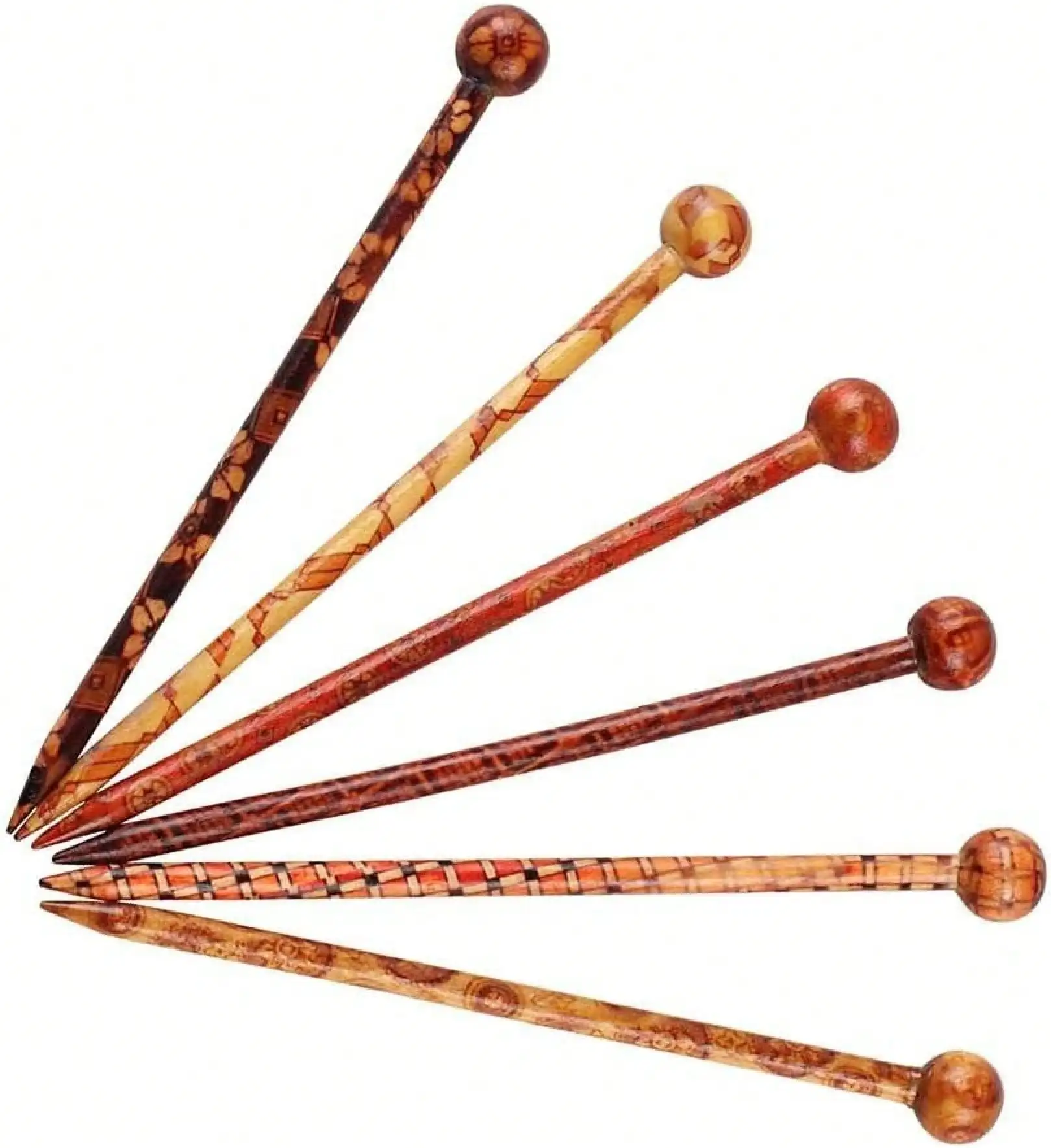 6 PCS Wooden Hair Sticks - Japanese Hair Chopsticks For Women - 13cm Long Handmade Hair Pins & Accessories
6 PCS Wooden Hair Sticks - Japanese Hair Chopsticks For Women - 13cm Long Handmade Hair Pins & Accessories