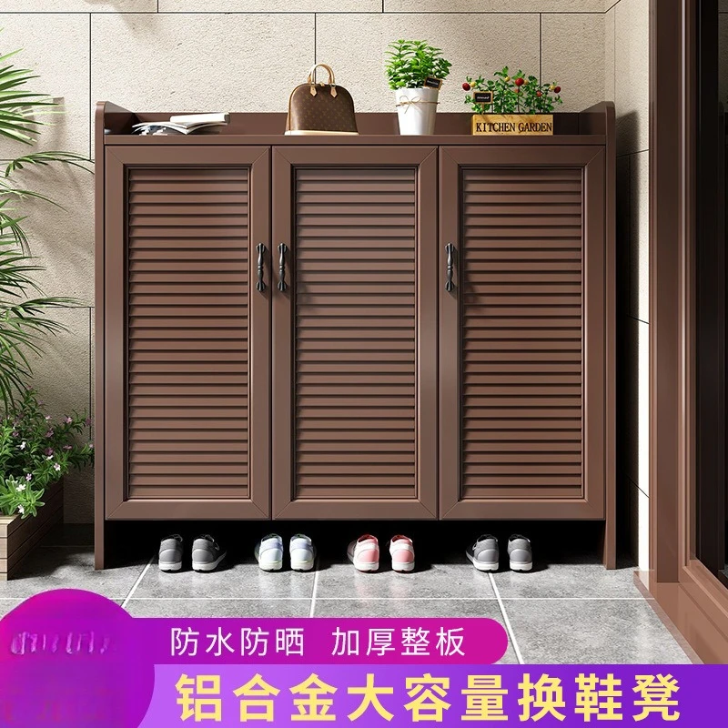 Outdoor aluminum alloy waterproof sunscreen large capacity storage locker garden balcony storage storage shoe cabinet
Outdoor aluminum alloy waterproof sunscreen large capacity storage locker garden balcony storage storage shoe cabinet