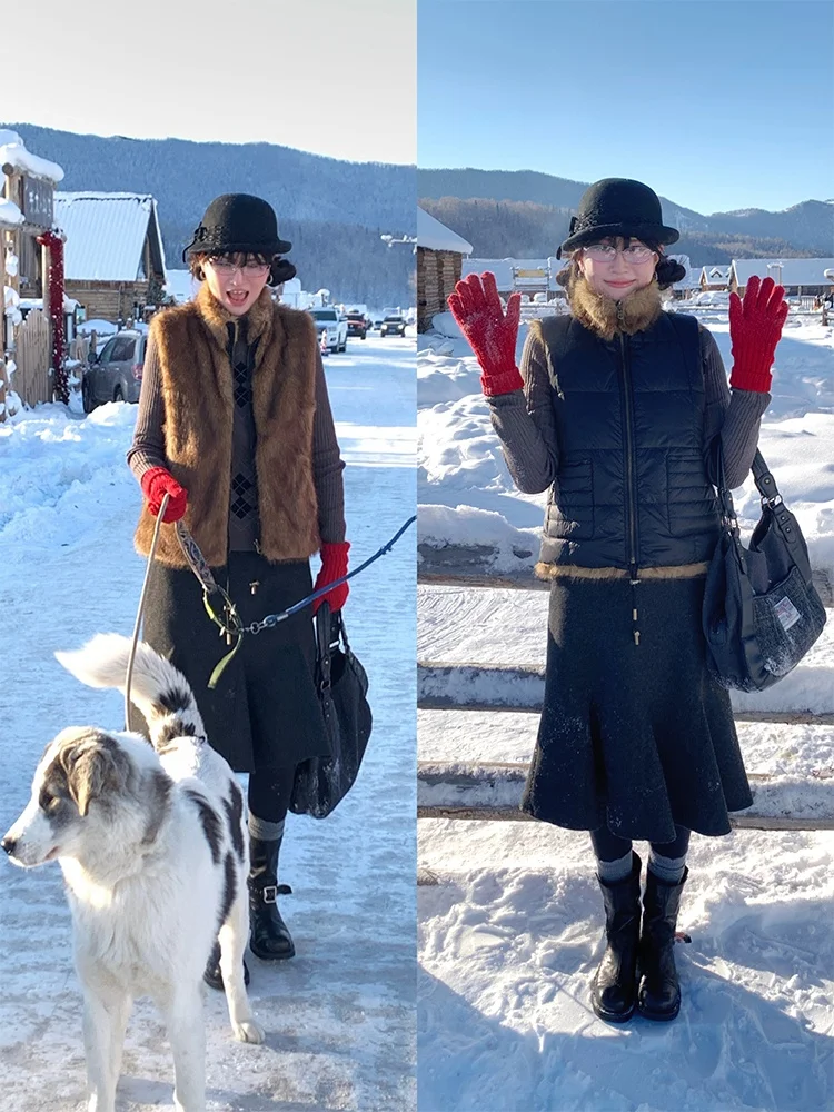 MOWENTI Double-Sided Wear Light Warm Du down Vest Brown White Two-Tone 90% White Du down Layering Sle French Sle
MOWENTI Double-Sided Wear Light Warm Du down Vest Brown White Two-Tone 90% White Du down Layering Sle French Sle