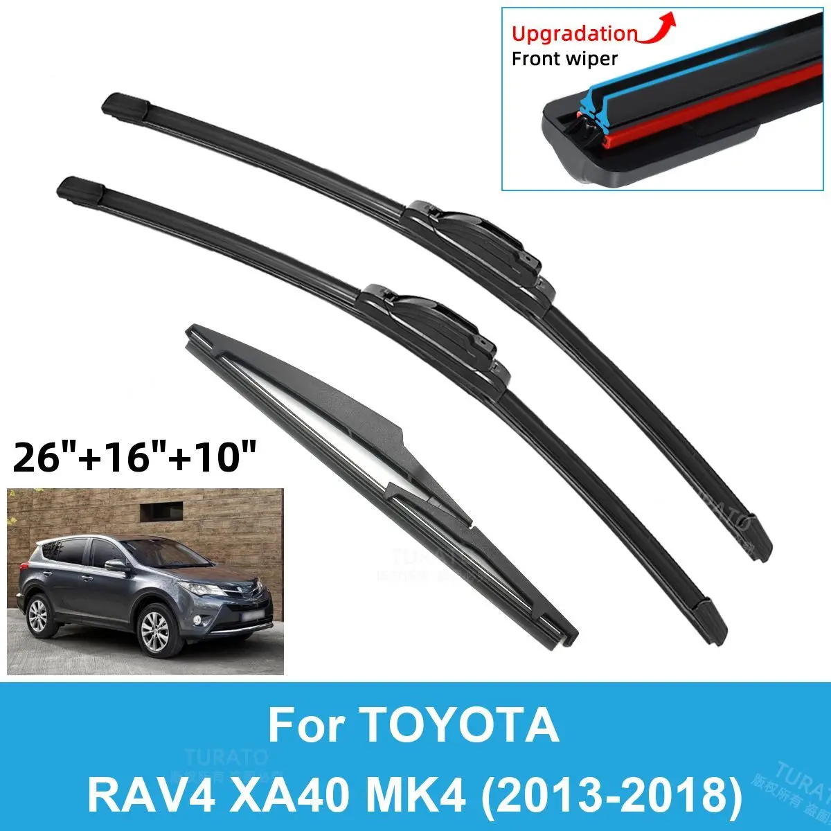 3PCS Car Wiper Blades for 2013-2018 TOYOTA RAV4 XA40 MK4 Rear Windshield Wipers Double Rubber Car Accessories 2016 2017 2018
3PCS Car Wiper Blades for 2013-2018 TOYOTA RAV4 XA40 MK4 Rear Windshield Wipers Double Rubber Car Accessories 2016 2017 2018