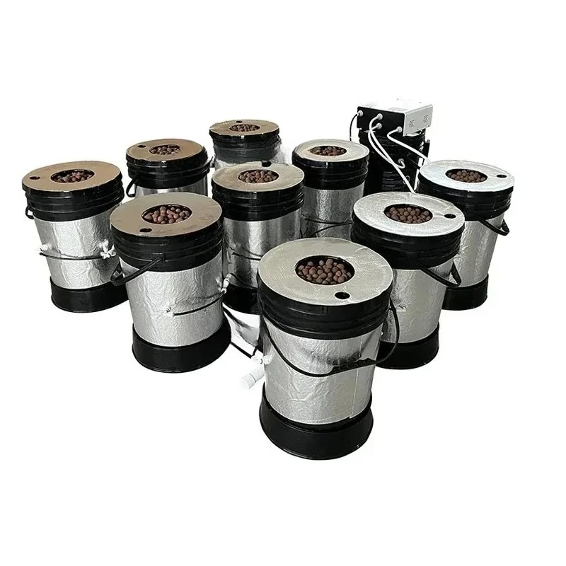 9pcs Recirculating aeroponics system 5 gallon growing hydroponics bucket system