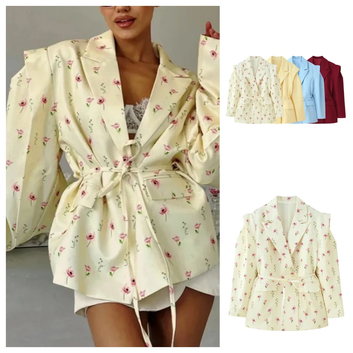 Women's Blazer Jacket 2026 Summer New European and American Printed Solid Color Fashion Elegant Chic Women's Short Blazer Jacket
Women's Blazer Jacket 2026 Summer New European and American Printed Solid Color Fashion Elegant Chic Women's Short Blazer Jacket