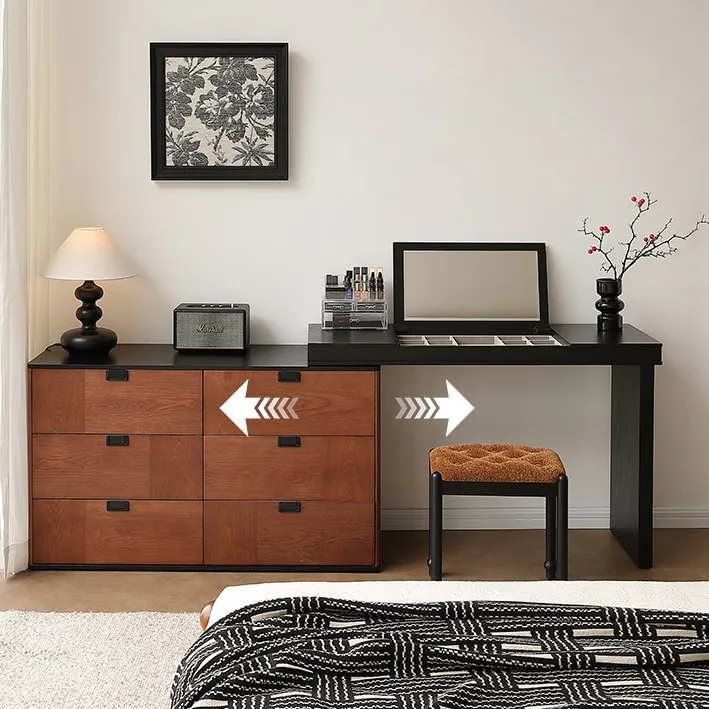 Vintage Dressing Table Bedroom Dresser Medieval Flip Mirror Scalable Rotatable Wooden Vanity Table with Mirror Makeup Furniture
Vintage Dressing Table Bedroom Dresser Medieval Flip Mirror Scalable Rotatable Wooden Vanity Table with Mirror Makeup Furniture